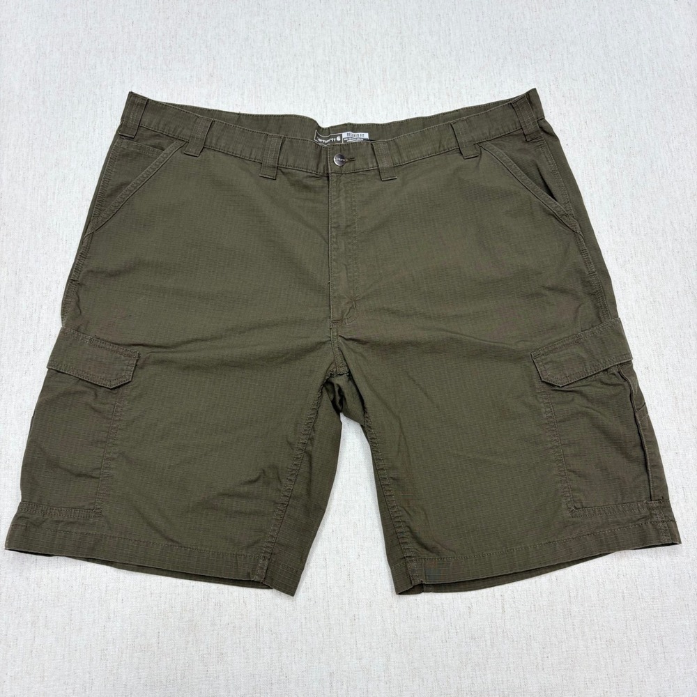 Carhartt Force Relaxed Fit Ripstop Cargo Work Shorts Mens 48 Olive Green 11" IS